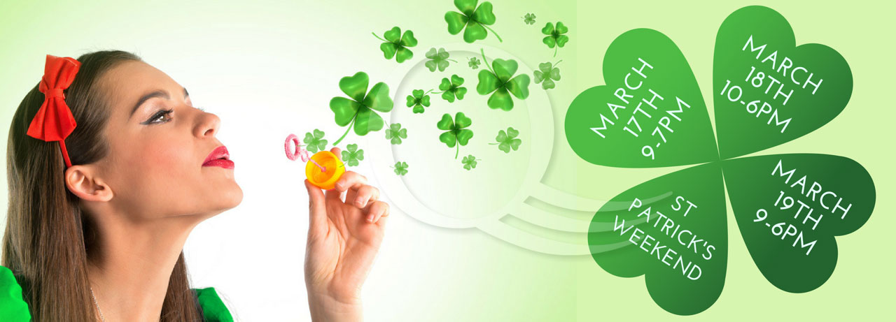 St. Patrick's weekend opening times