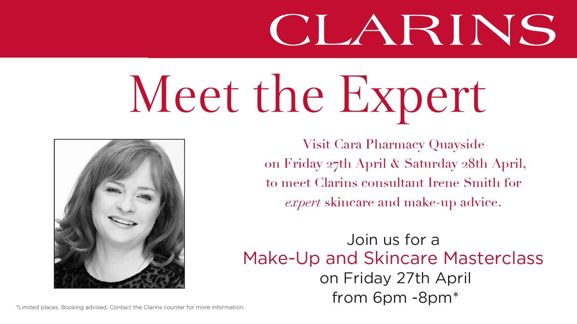 Clarins Beauty and Skincare event sligo