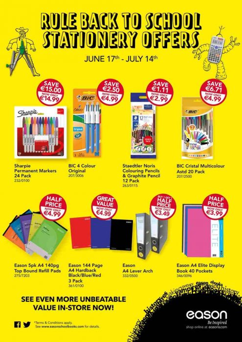 Rule back to school stationary offers.
